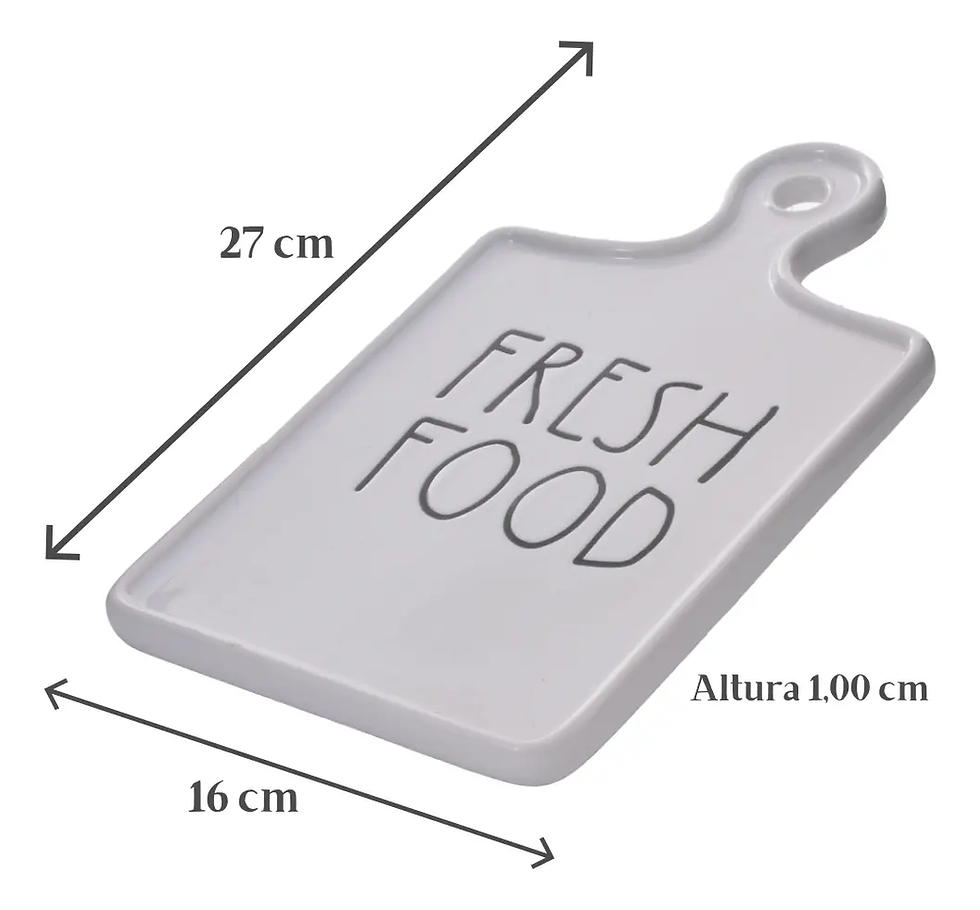 Miniatura: Tabua Em Loça Fresh Food Para Queijos Happy 27cm - Mai Home