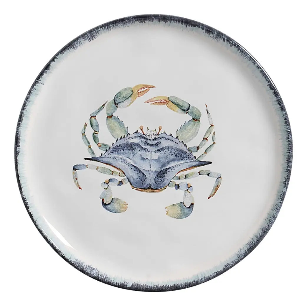 Prato Raso De Cerâmica Caranguejo Atlantica 28cm - Scalla