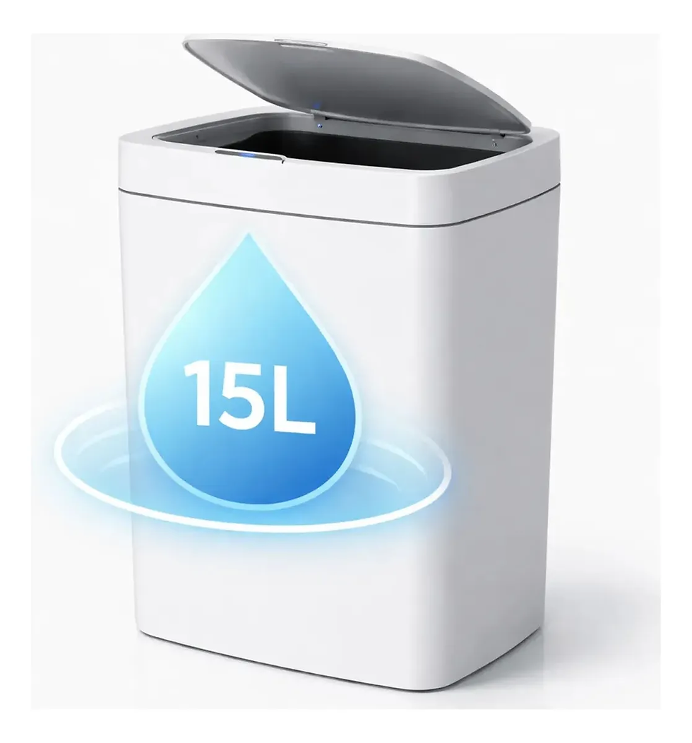 Miniatura: Lixeira de Plástico Automática c/ Sensor Smart Branco 15 Litros - Rio Home
