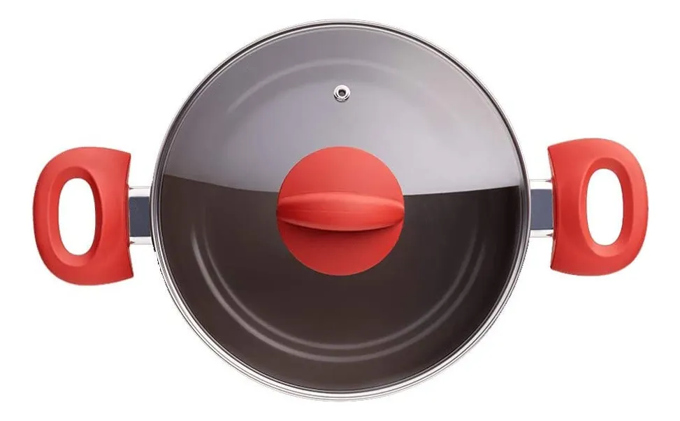 Miniatura: JOGO DE PANELAS C/5PC CERAMIC INDUÇÃO OPTMA VERMELHO BRINOX