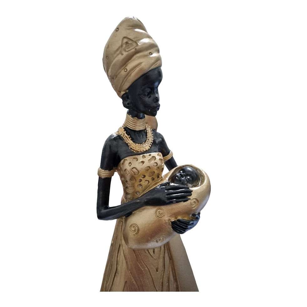 Miniatura: Figura Decorativa Resina Africana 10x8x43cm