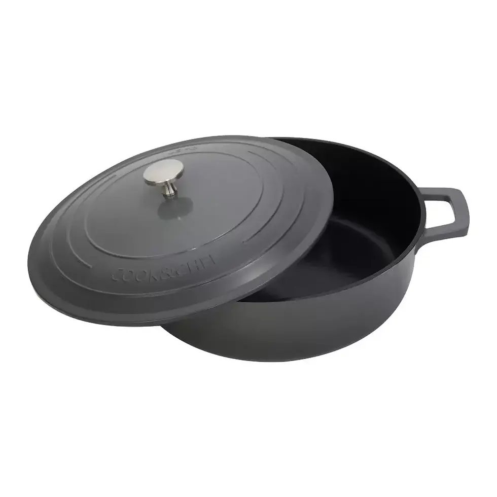 Miniatura: Caçarola Baixa Indução Revestimento Cerâmico Cook&Chef Cinza 28cm Mimo Style