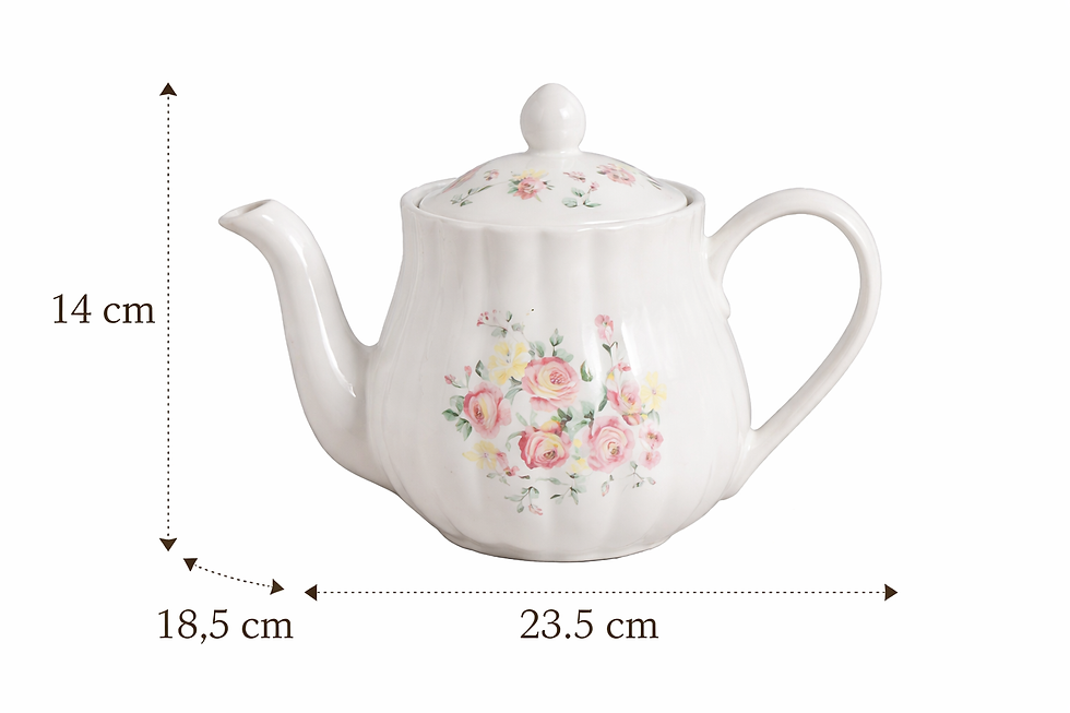 Miniatura: Bule Relevado Vo Dulce Cerâmica - Scalla