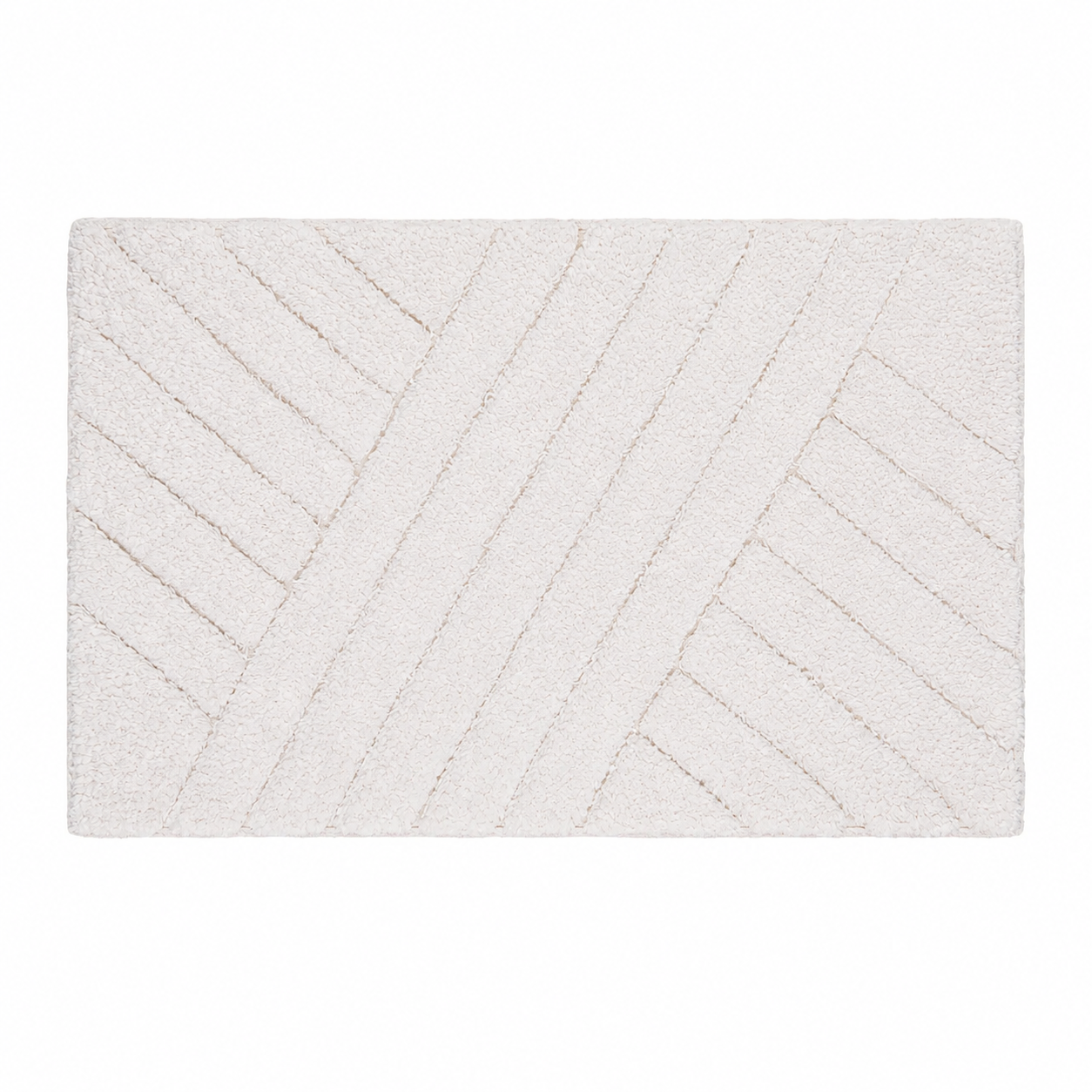 Tapete Bellagio Branco Algodão 60x40cm - Wolff
