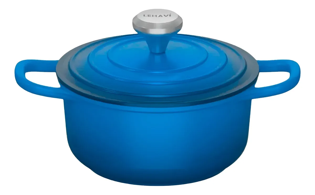 Caçarola Aluminio c/ Revestimento Cerâmico Indução Florença Azul 20cm - Lehavi