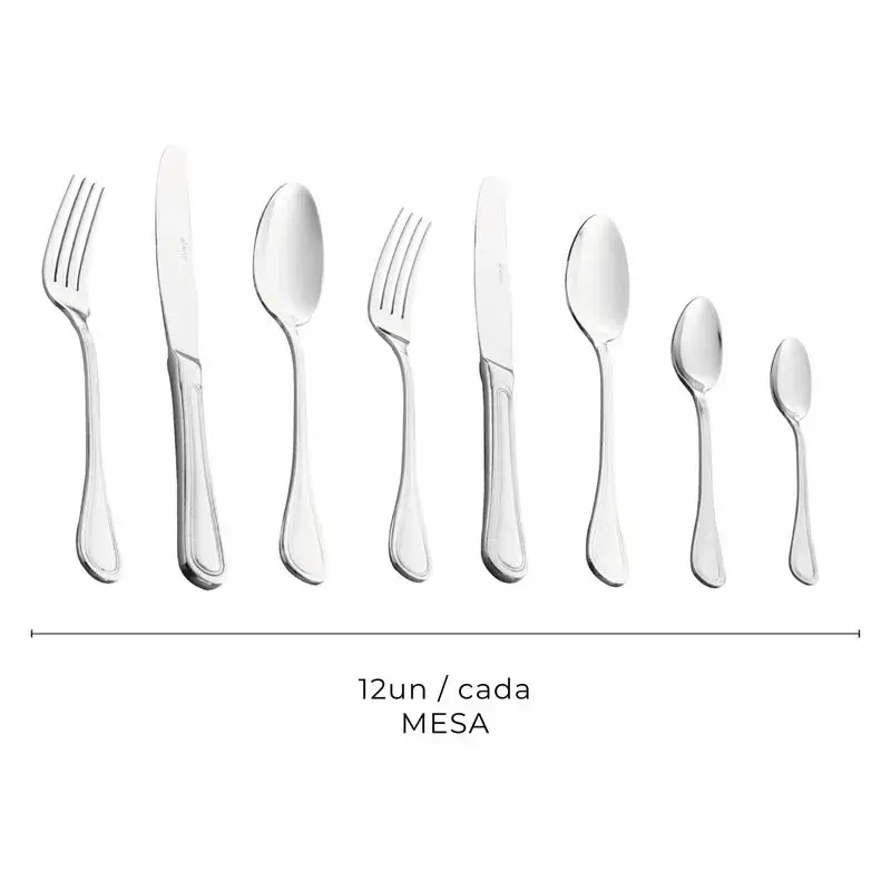 Miniatura: Faqueiro 101 Pçs em Aço Inox Avalon c/ Caixa Litografada - Wolf