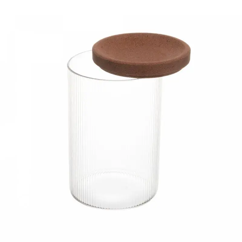 Miniatura: Conj. 3 Potes de Vidro c/ Tampa Rolha e Suporte Essencia 500ml Lyor