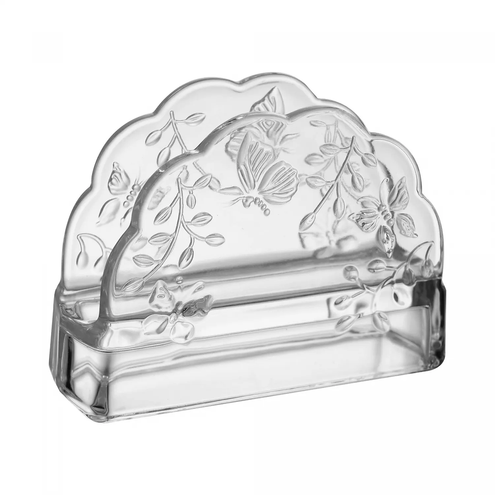 Miniatura: Porta Guardanapos New Butterfly Cristal Ecológico - Lyor