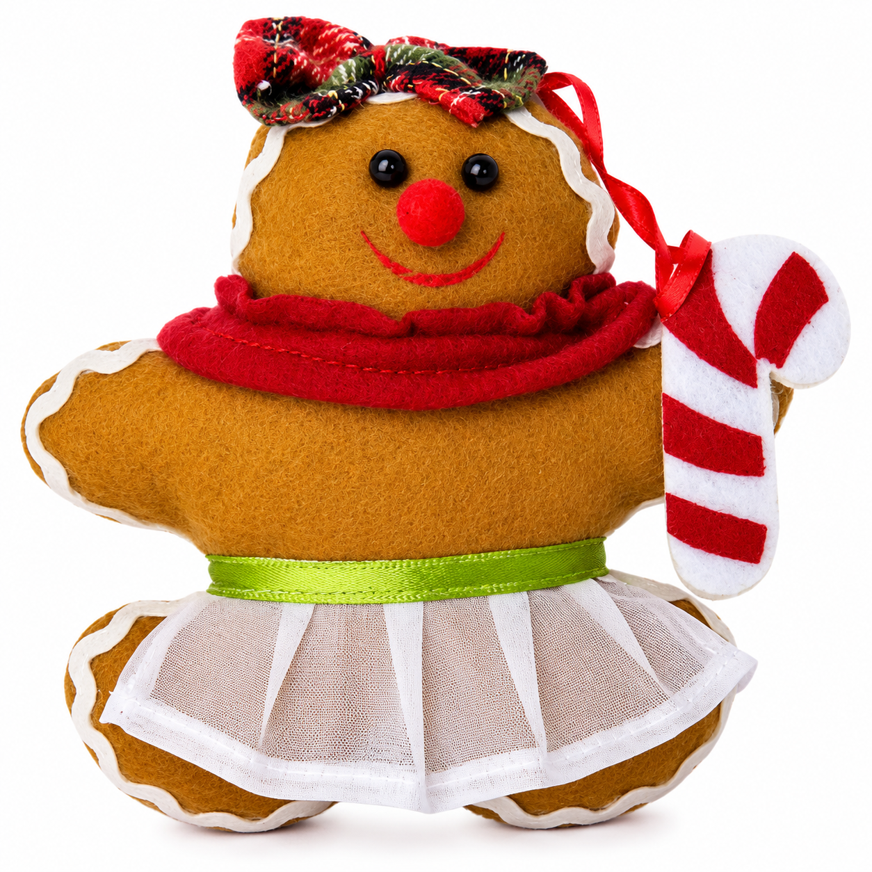 Boneco De Natal Gingerbread Menina Marrom 16cm - Dinatale