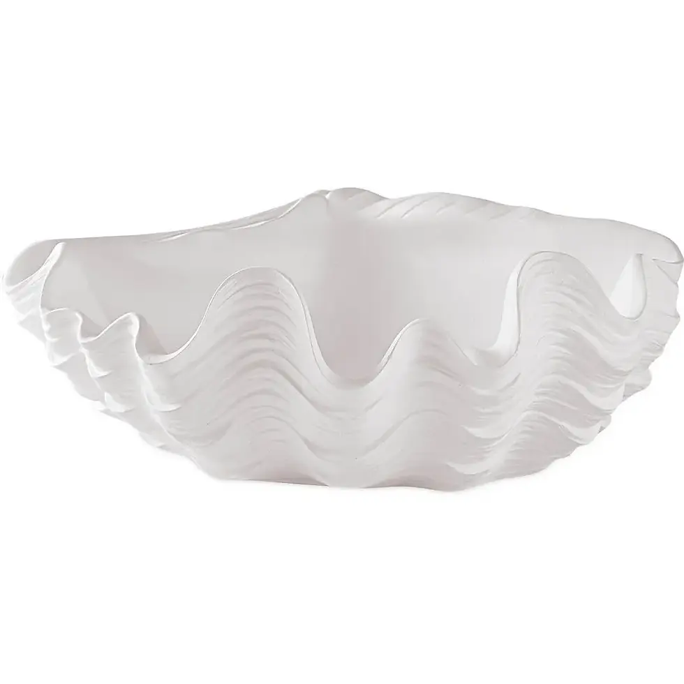 Escultura Decorativa em Poliresina Concha 35x29x14cm Mart Collection