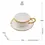 Miniatura: Xícara de Café c/ Pires de Porcelana Dubai Branco e Dourado 90ml - Wolff