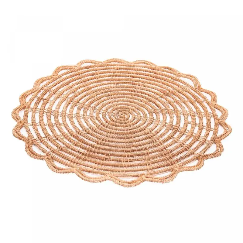 Miniatura: Lugar Americano de Fibra Natural Palm Flor 35cm Lyor
