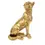 Miniatura: Escultura Leopardo em Poliresina Dourado 19,5x12,5x27cm - Mart Collection