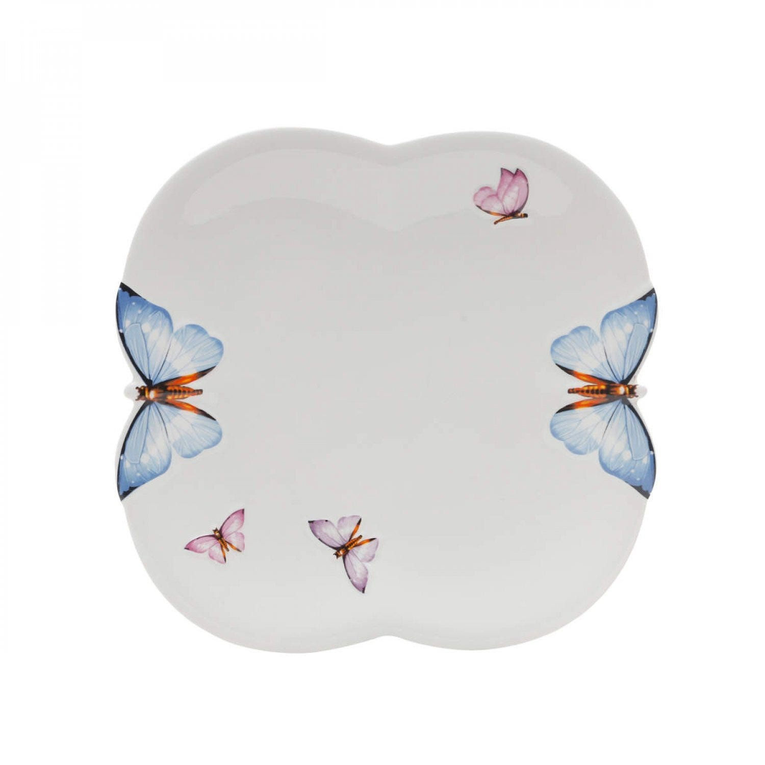 Prato Raso de Porcelana Borboletas 24cm - Wolff