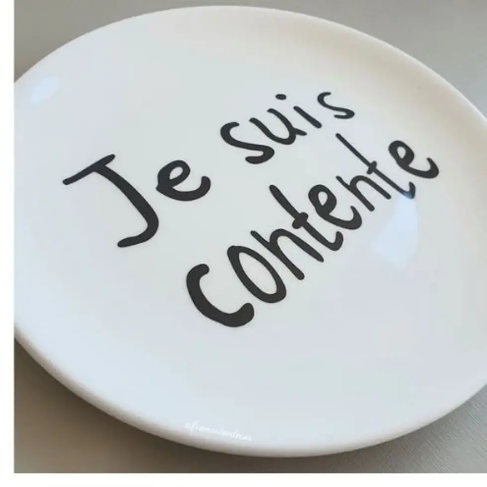 Miniatura: Prato Sobremesa em Cerâmica Tea Je Suis Contente 20cm Winth