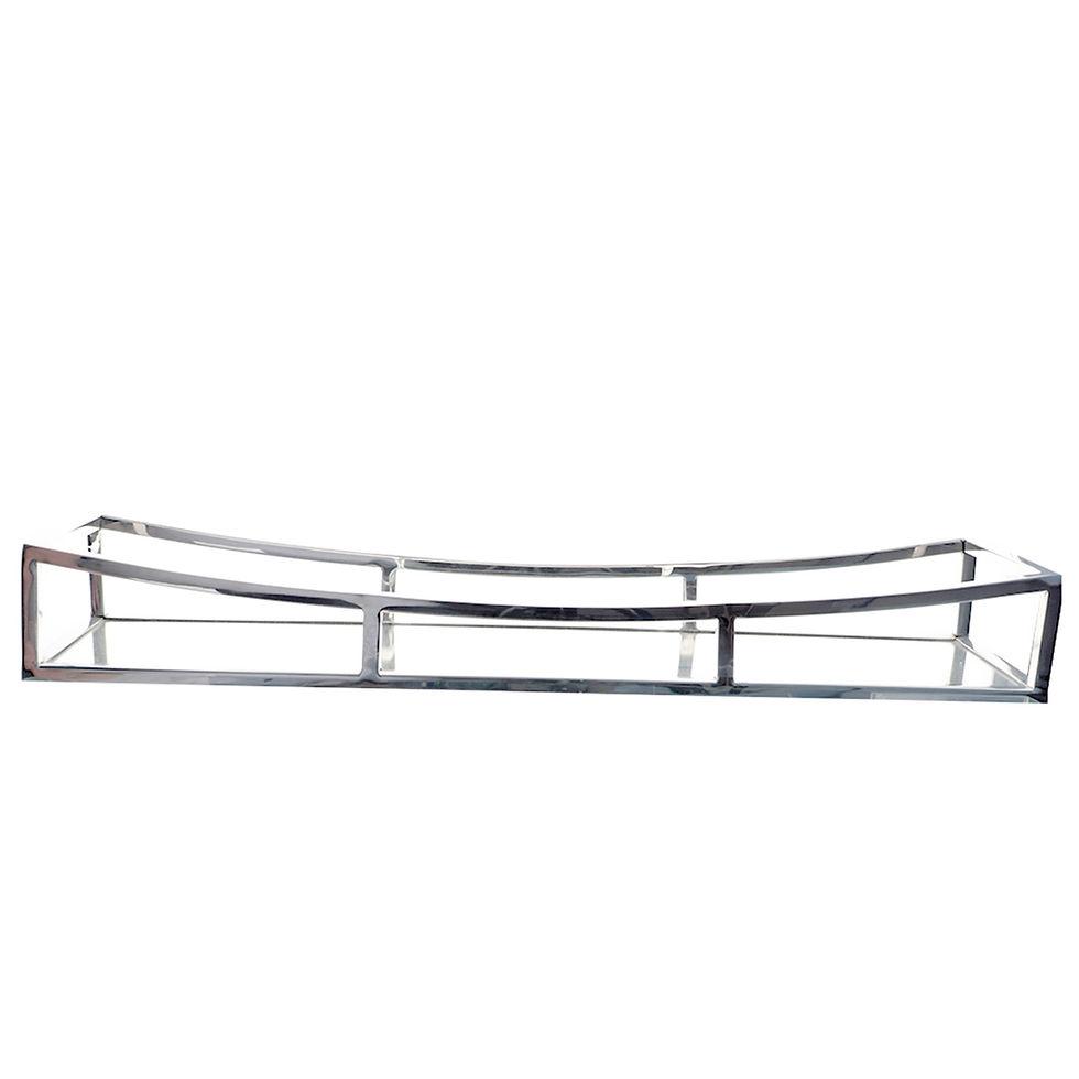 Miniatura: Bandeja Retangular de Aço Inox c/ Espelho 60x15x8cm Fracalanza