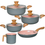Miniatura: Jogo Panelas 5 Peças Alumínio Indução Verona Cinza Rio Home