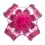 Miniatura: Vaso Murano Italy Rosa e Dourado 15x16cm - Wolff