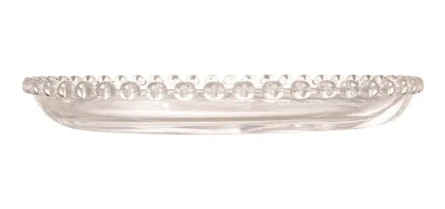 Miniatura: Petisqueira 4 Divisões de Cristal Transparente Coração 24cm - Lyor