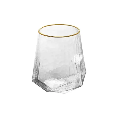 Copo Baixo de Cristal c/ Borda Dourada Taj 550ml Wolff