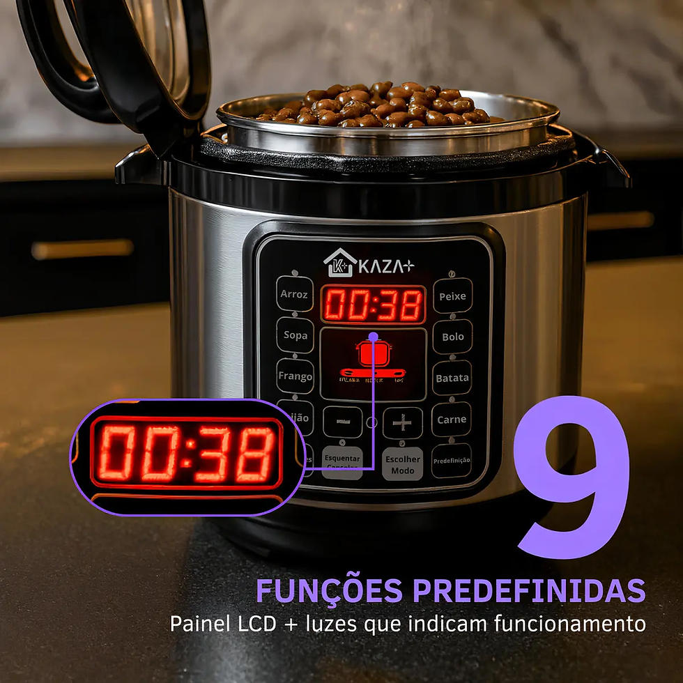 Miniatura: Panela de Pressão Elétrica Aço Inox 5 Litros 1000w 127v Kasa+