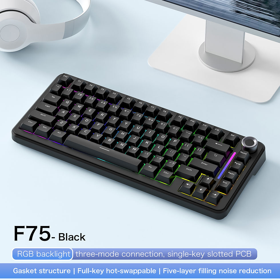Miniatura: 75% Hot Swap Gaming Keyboard Wireless FREEWOL F75 RGB Mechanical Keyboard with M