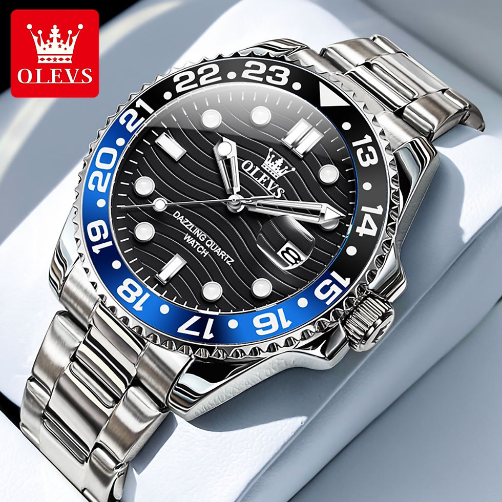 Miniatura: Relógio Masculino OLEVS – Estilo Luxuoso com Pulseira de Aço, Data Grande.