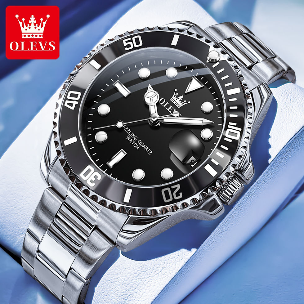 Miniatura: Relógio Masculino OLEVS – Estilo Luxuoso com Pulseira de Aço, Data Grande.