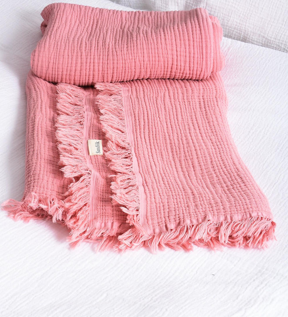 Miniaturbild: musselin decke rosa