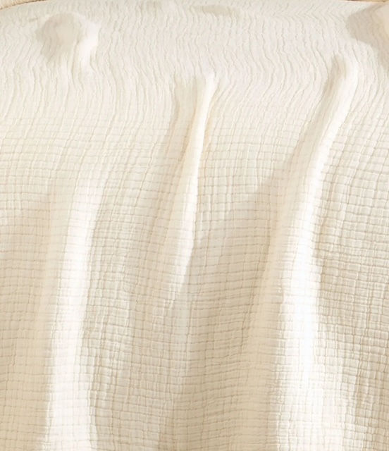 Miniaturbild: Musselin Winterdecke Decke in Pure Ivory