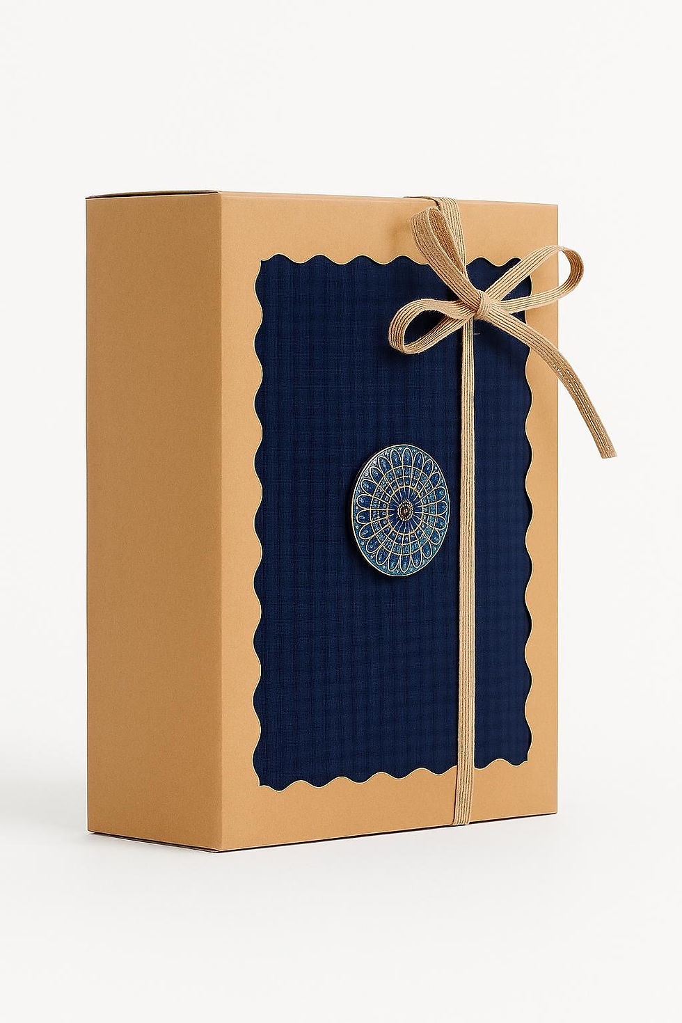 Musselin Plaid in Dunkelblau 100x200cm und einer Vanillen Kerze