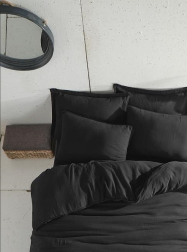 Classic Musselin-Bettwäsche in Schwarz