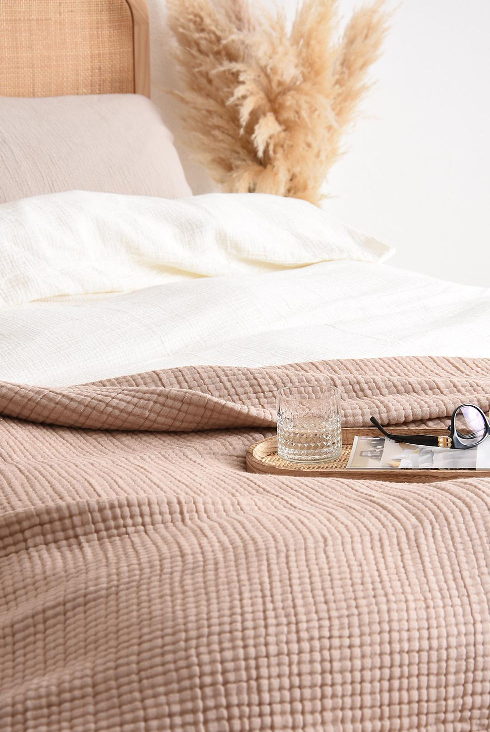 Miniaturbild: Premium Musselin Winterdecke Double Face  Graubeige/Beige