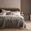 Miniaturbild: Musselin Wohndecke Carolines Double Face Grau/Beige
