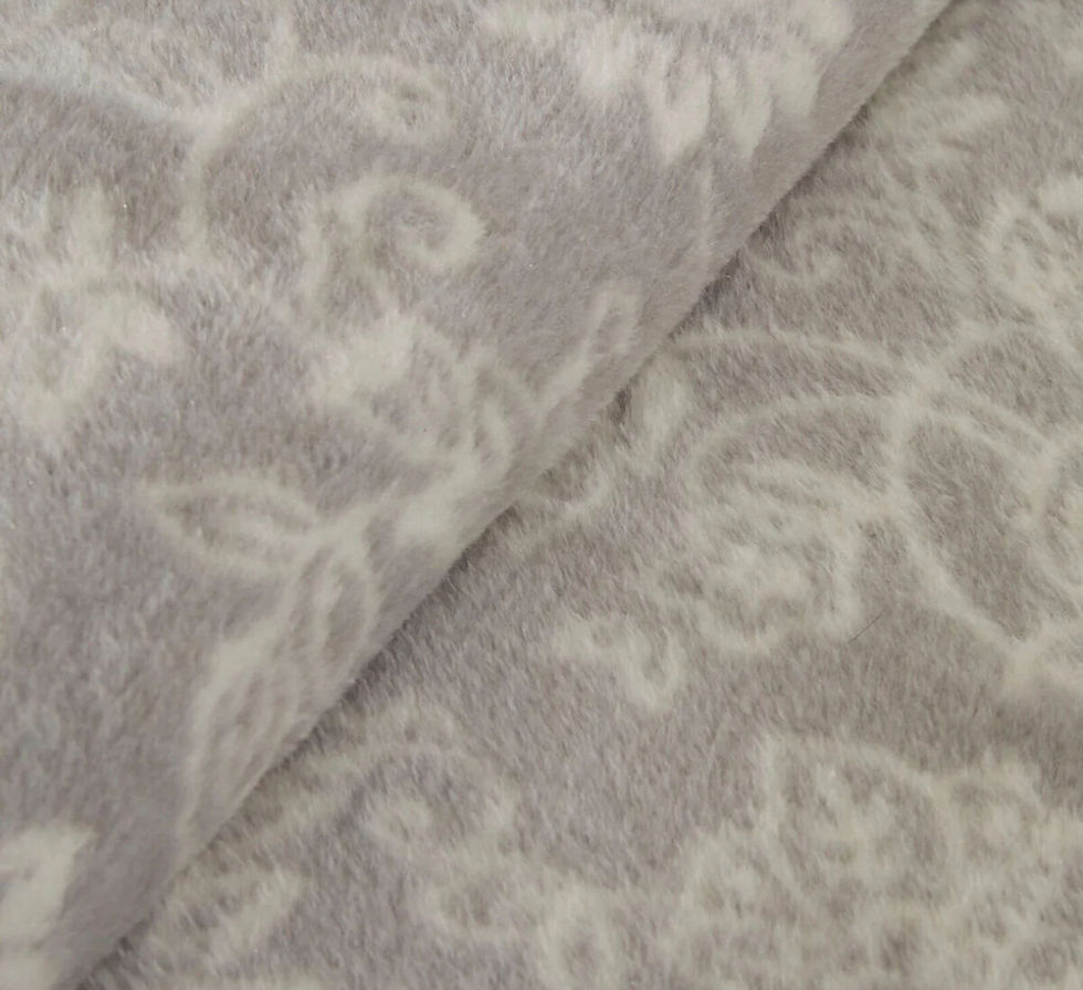 Miniaturbild: Wohndecke Glorinda in Grau mit Muster aus Biobaumwolle Mix