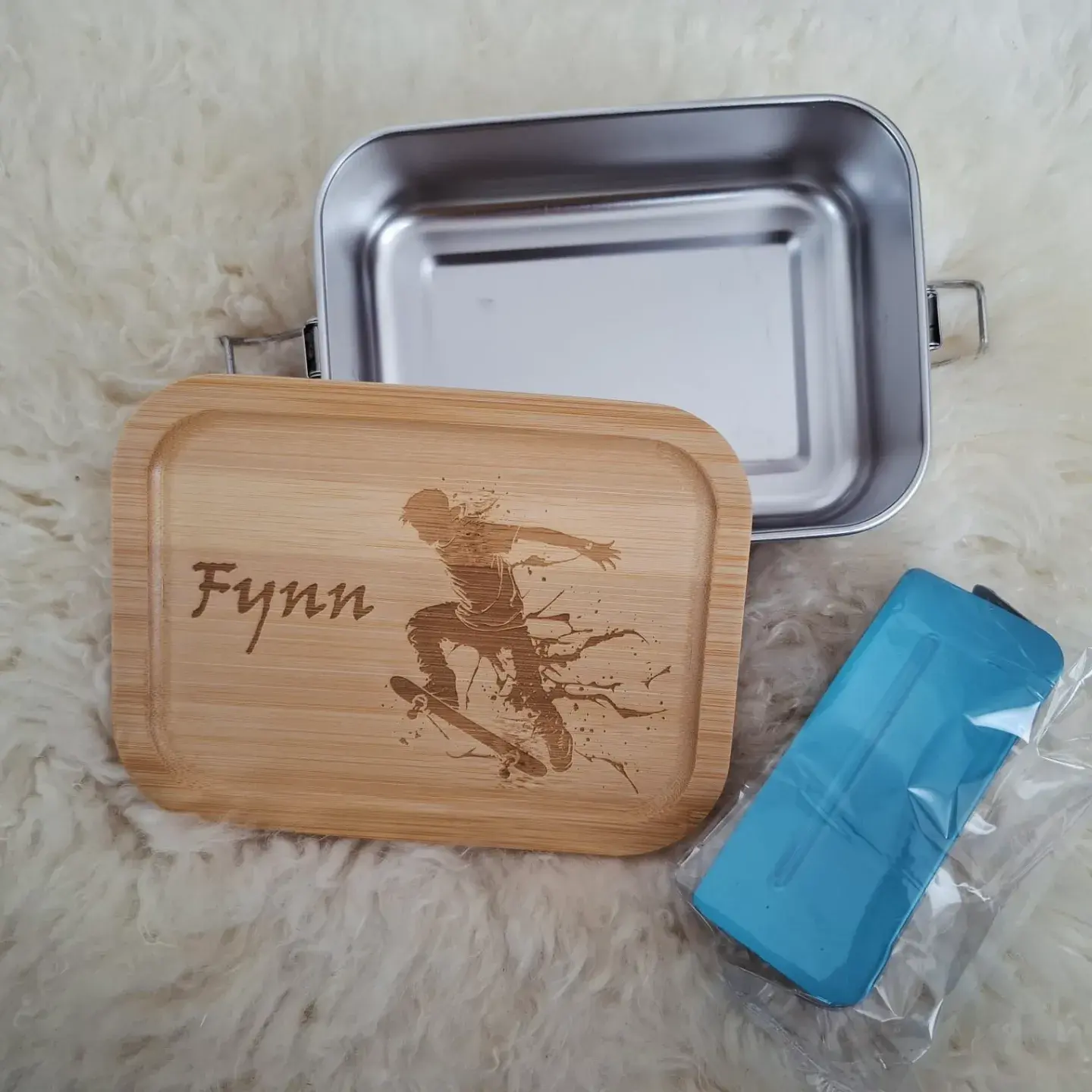 Personalisierte Lunch Box mit Klemmbügelverschluss