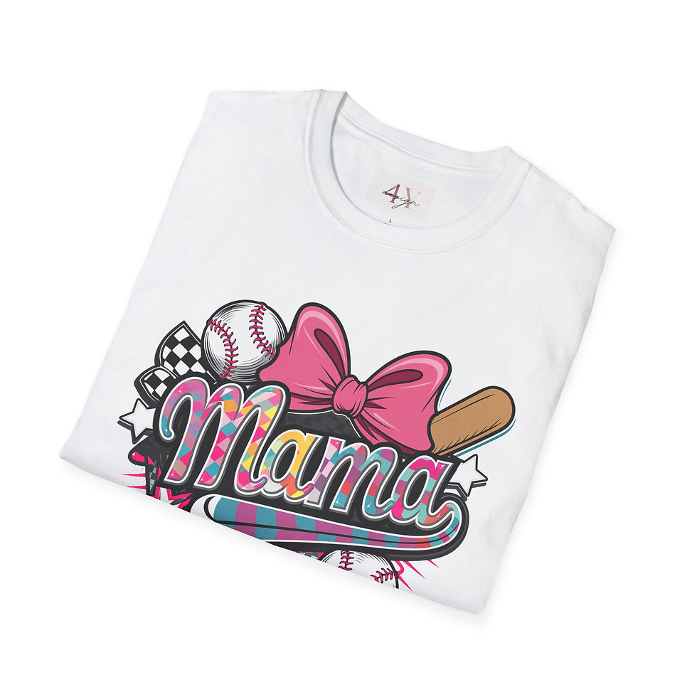 Thumbnail: Mama Baseball T-Shirt – Cute Baseball Mom Graphic Tee