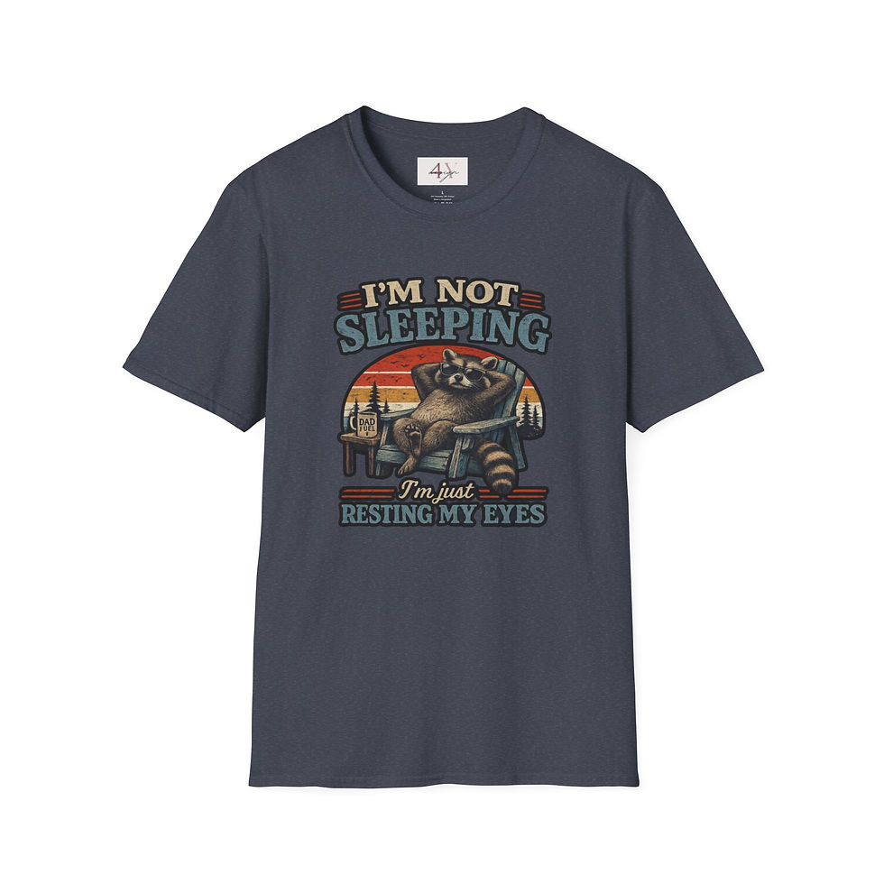 Thumbnail: I'm Not Sleeping I'm Just Resting My Eyes T-Shirt Funny Raccoon Vintage
