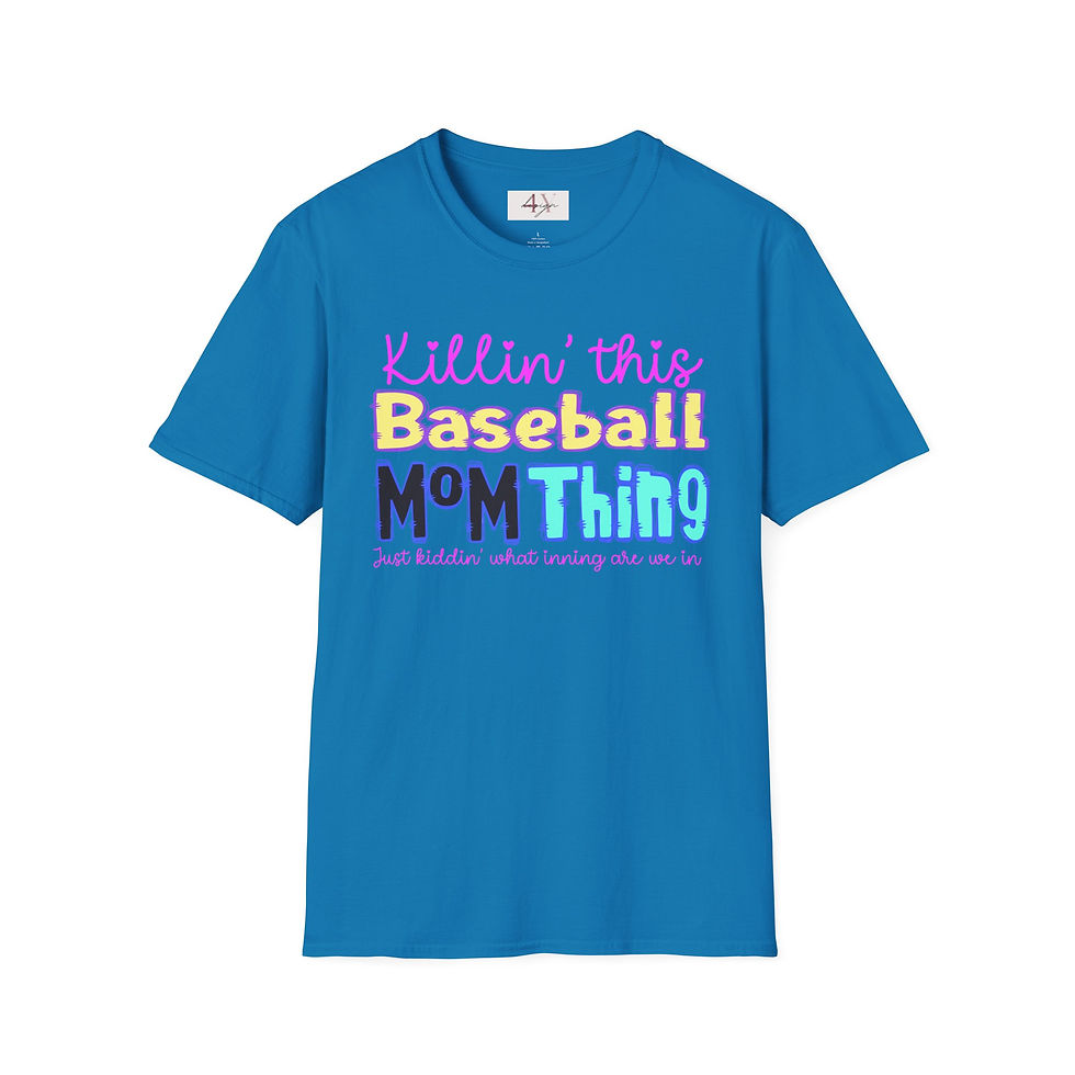 Thumbnail: Baseball Mom T-Shirt — "Killin' This Baseball Mom Thing" Colorful Graphic