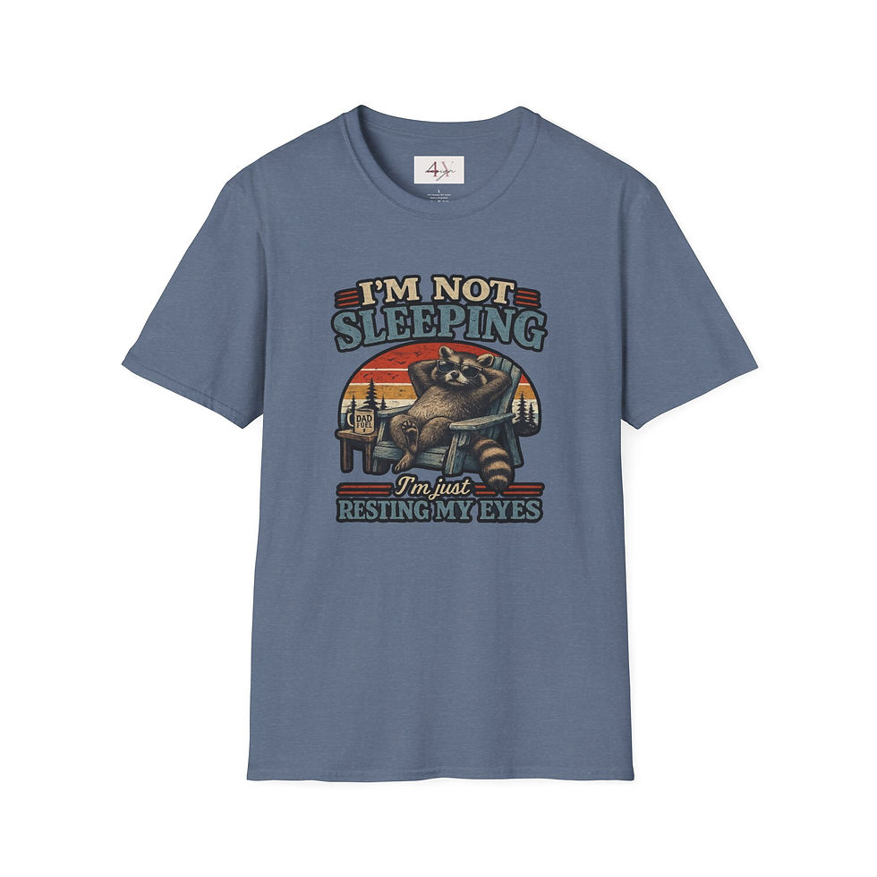 Thumbnail: I'm Not Sleeping I'm Just Resting My Eyes T-Shirt Funny Raccoon Vintage