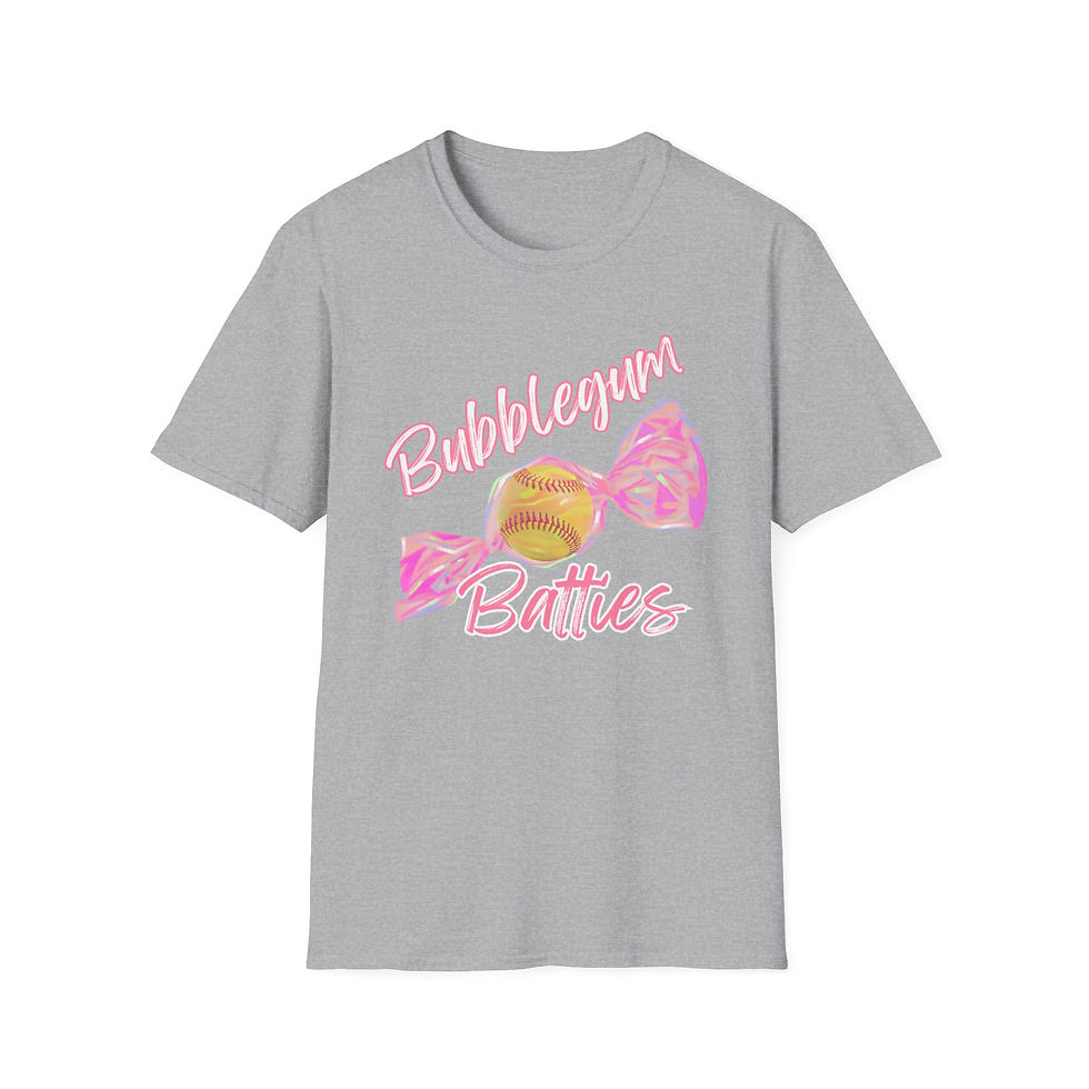 Thumbnail: Babblegram Battles Softball Tee — Pink Bow & Ball Graphic T-Shirt