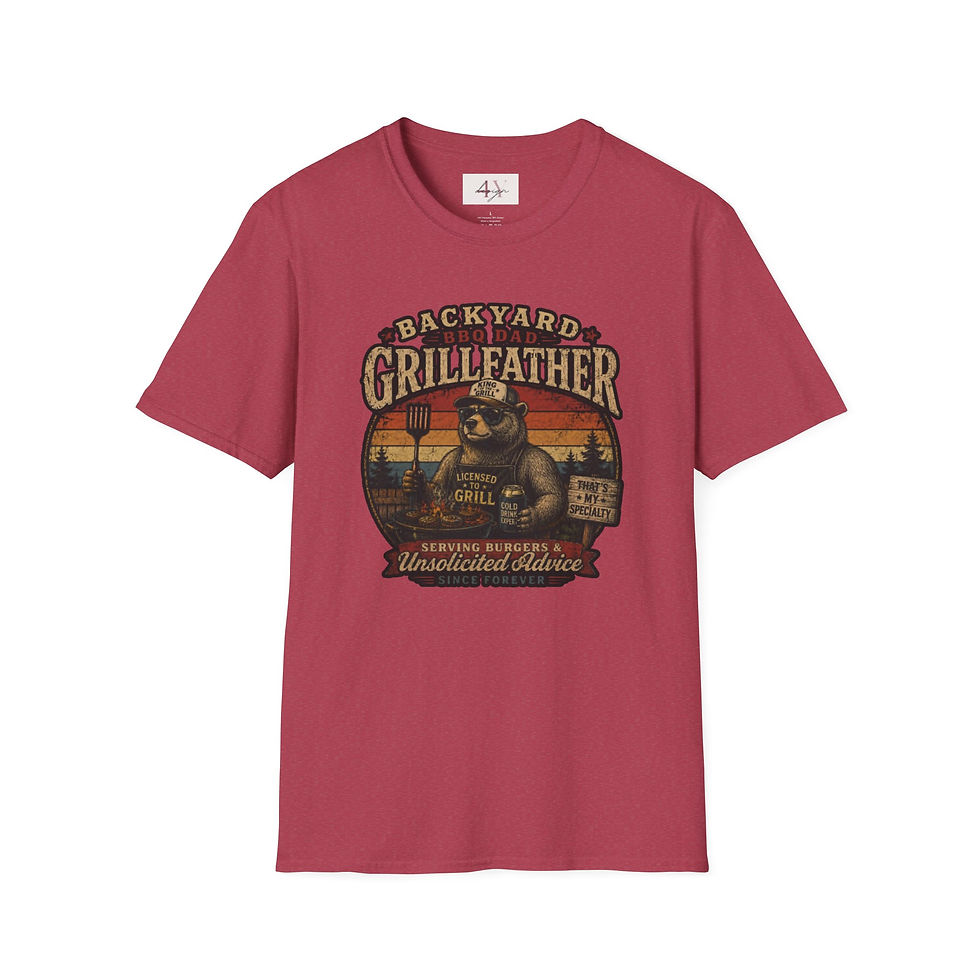 Thumbnail: Grillfather BBQ T-Shirt — Funny Backyard Grilling Dad Shirt