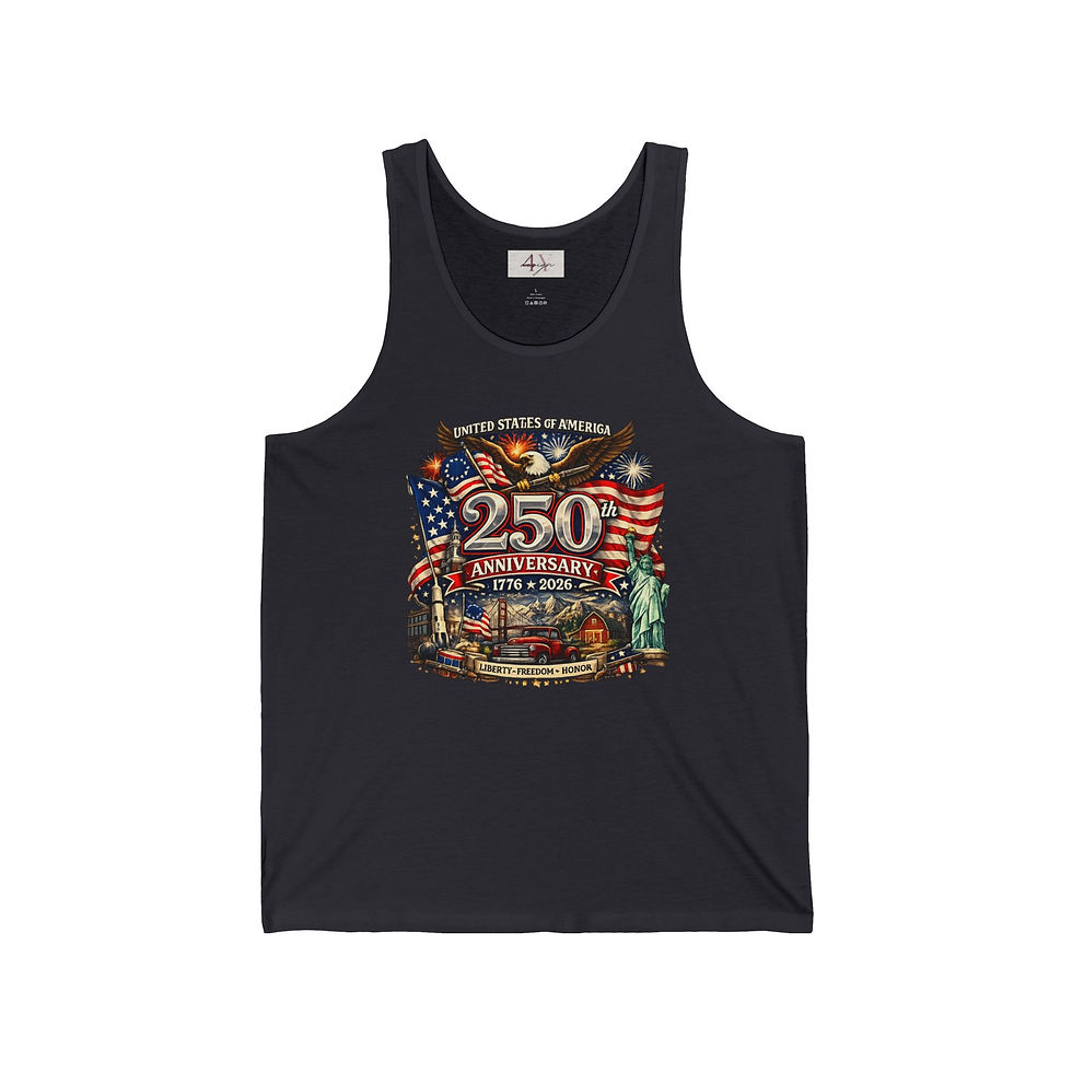 Thumbnail: 250th Anniversary Graphic Tank Top – Patriotic Statue of Liberty USA Celebration