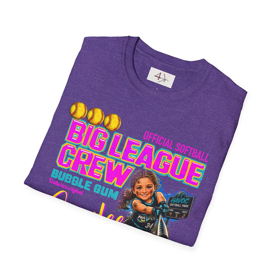 Thumbnail: Big League Crew Softball Tee “Bubble Gum” Everlee #34