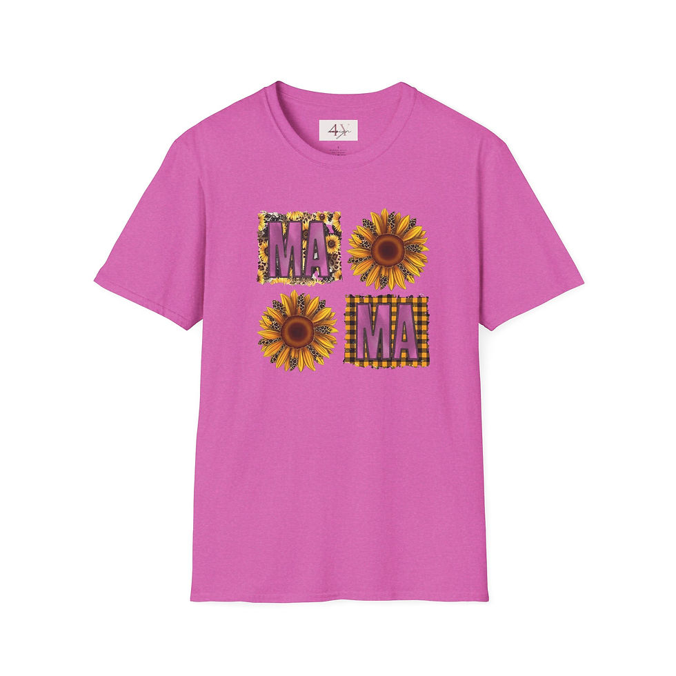 Thumbnail: Mama Sunflower T-Shirt — Floral Block Letter Mother's Day Tee