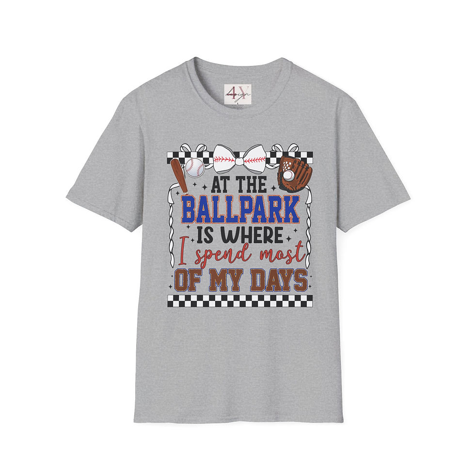 Thumbnail: At the Ballpark Is Where I Spend Most of My Days T-Shirt | Baseball Tee