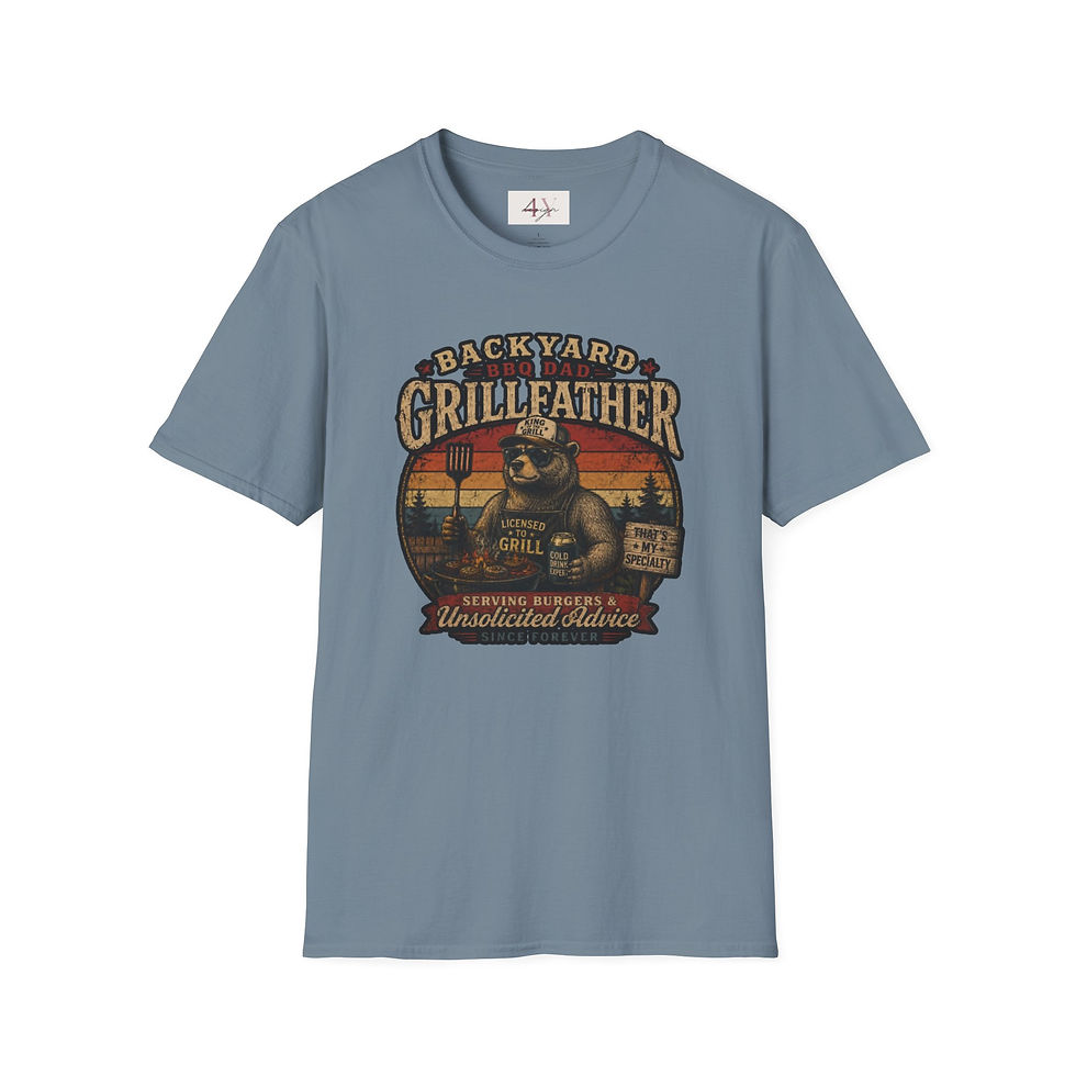 Thumbnail: Grillfather BBQ T-Shirt — Funny Backyard Grilling Dad Shirt
