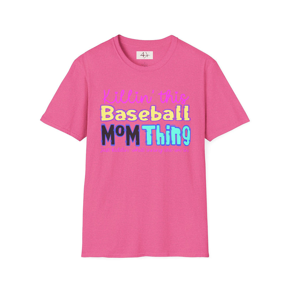 Thumbnail: Baseball Mom T-Shirt — "Killin' This Baseball Mom Thing" Colorful Graphic
