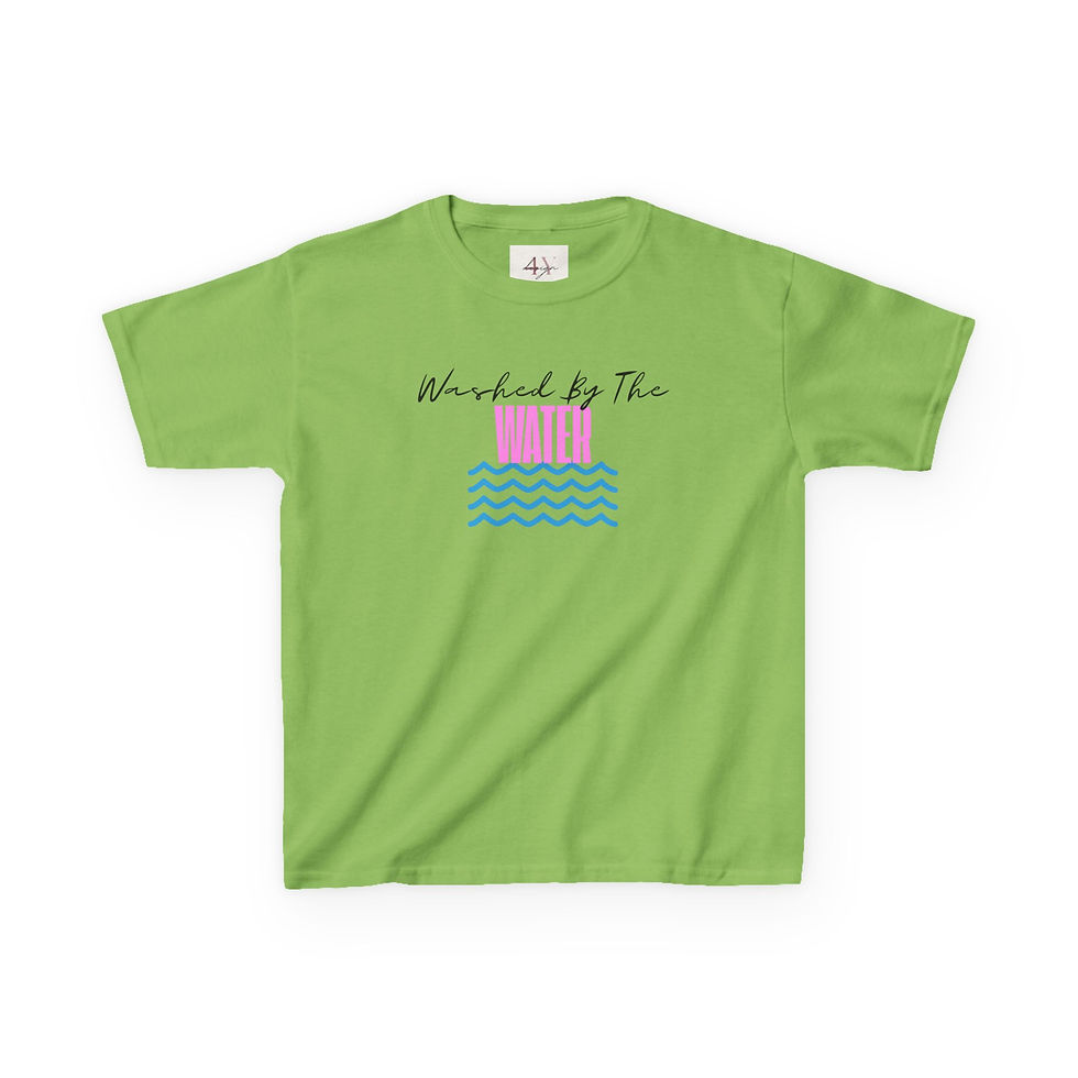 Thumbnail: Youth Washed By The Water T-Shirt — Retro Wave Christian Faith Tee