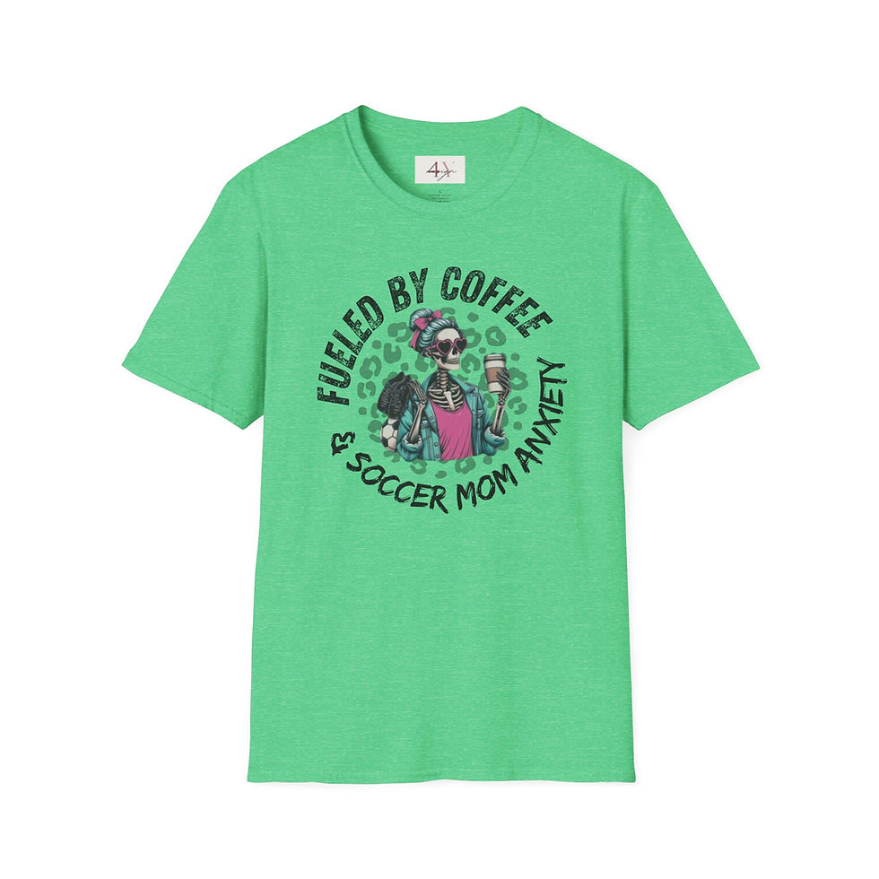 Thumbnail: Soccer Mom T‑Shirt — "Fueled by Coffee & Soccer Mom Anxiety" Graphic Tee